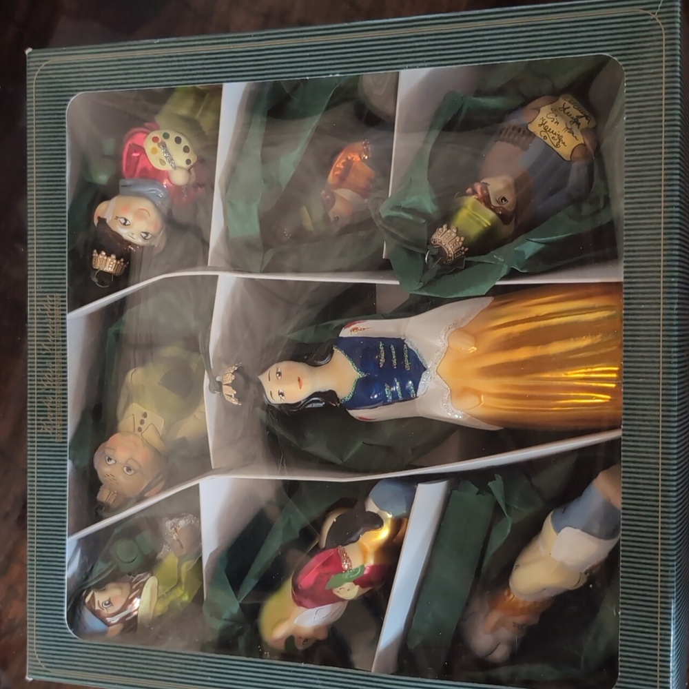 Krebs Glas Lauscha Snow White and Seven Dwarf Ornament Set